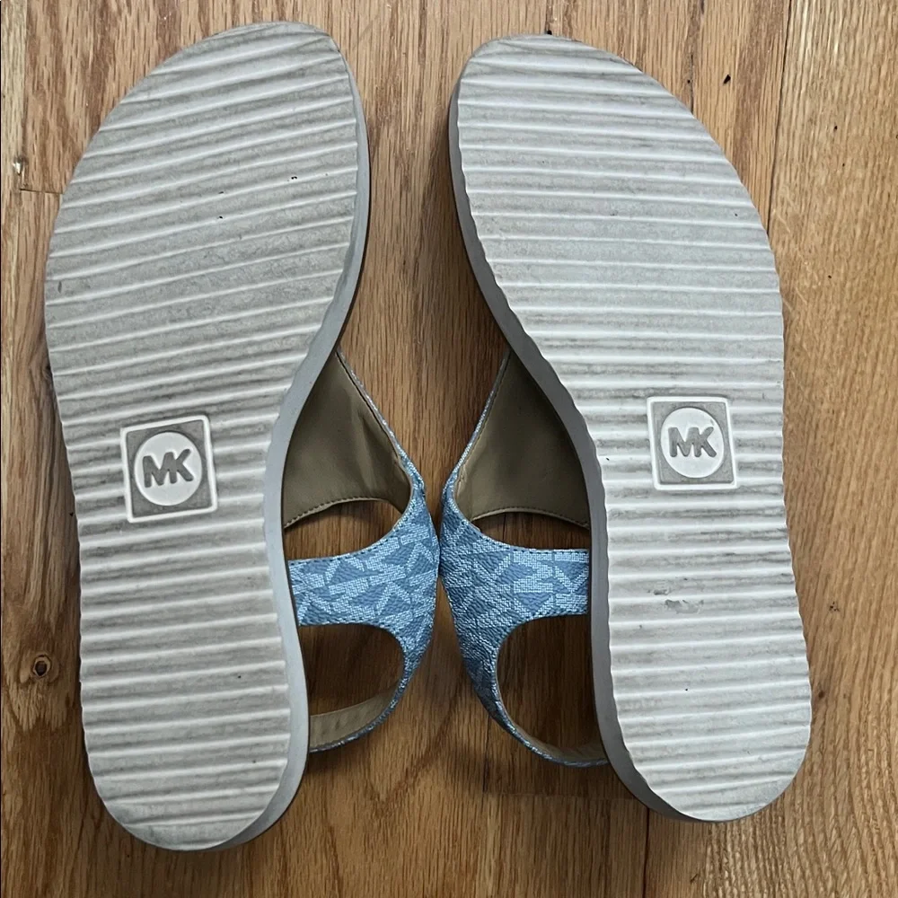 Michael Kors Denim Blue Thong Sandals - Picture 3 of 6